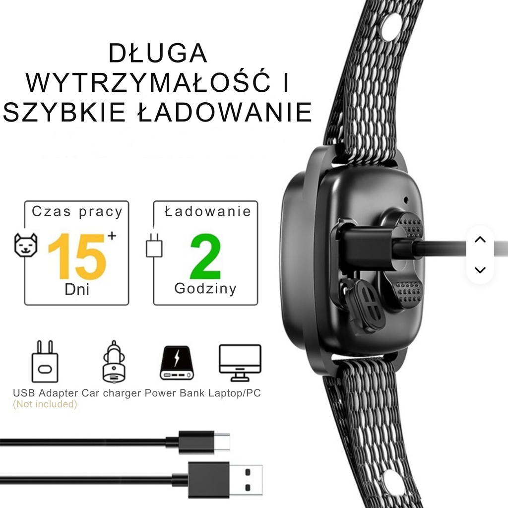 Obroża antyszczekowa - treningowa, humanitarna, bez prądu