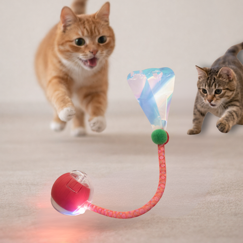 Interaktywna zabawka / Piłka Samojezdna z zachęcającym do zabawy ogonem