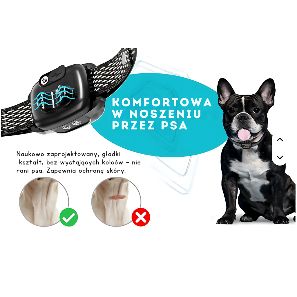 Obroża antyszczekowa - treningowa, humanitarna, bez prądu