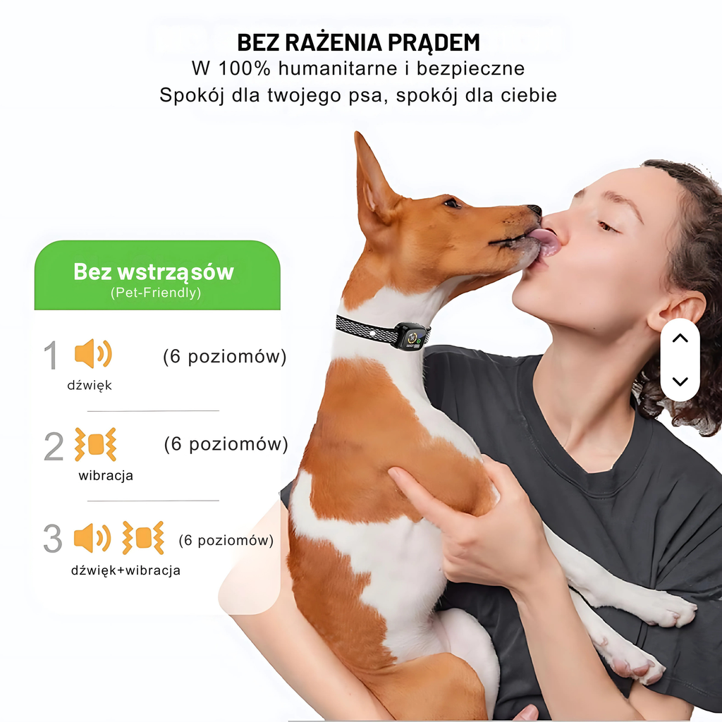 Obroża antyszczekowa - treningowa, humanitarna, bez prądu